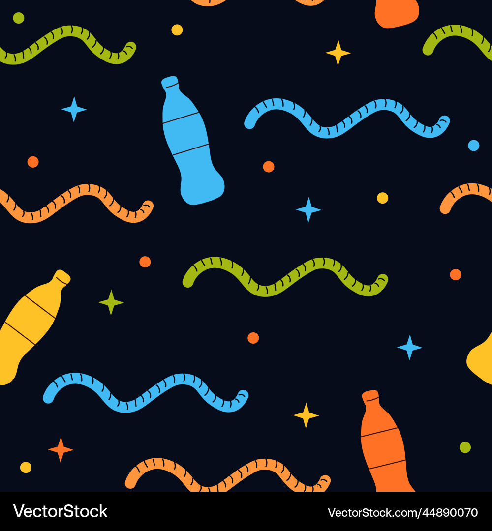 Seamless pattern with gummy worms Seamless pattern with gummy worms vector image