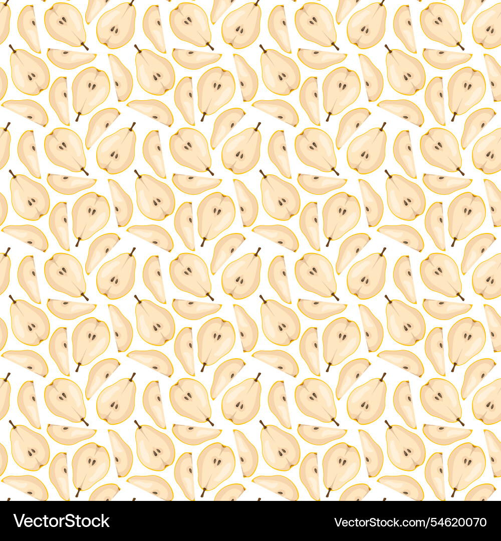 Seamless pattern with pear on white background Seamless pattern with pear on white background Vector Image