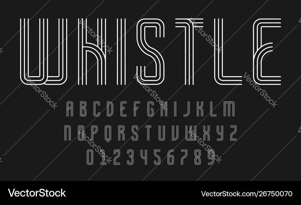 Set alphabets font modern abstract design vector image