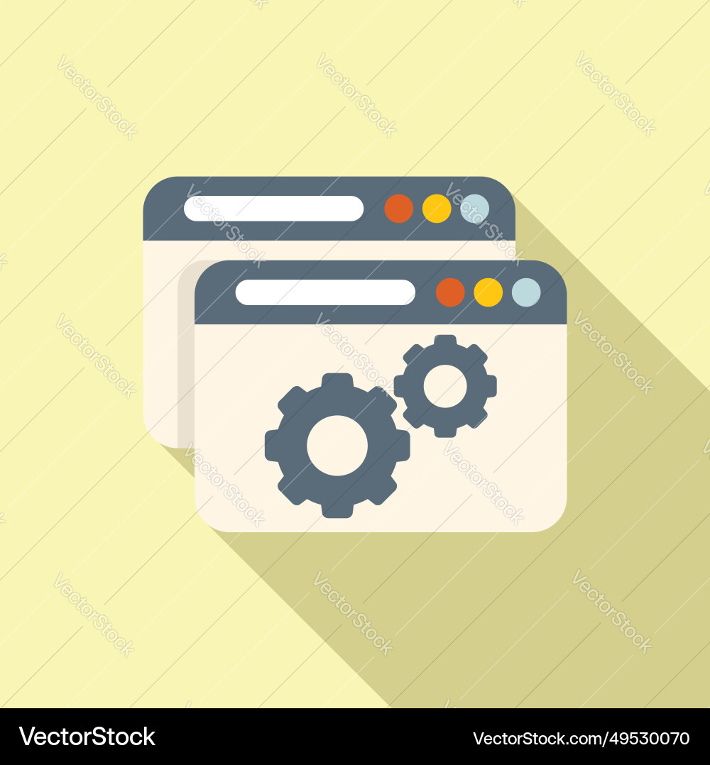 Web sichern api-Symbol flache Schnittstelle Hosting Vektorbild