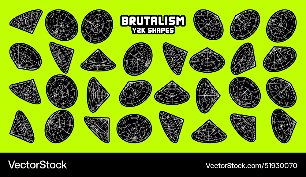 Wireframe lined shapes perspective mesh 3d grid Wireframe lined shapes perspective mesh 3d grid vector image