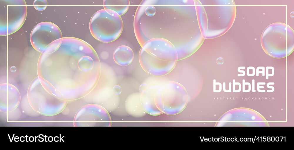 Abstract background with realistic soap bubbles Abstract background with realistic soap bubbles vector image