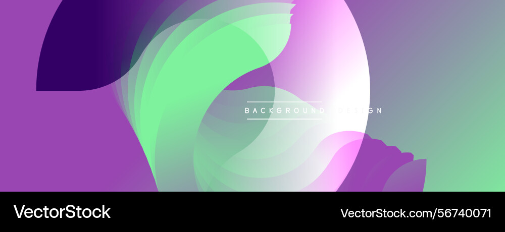 Abstract fluid shapes overlap creating vibrant Vector Image