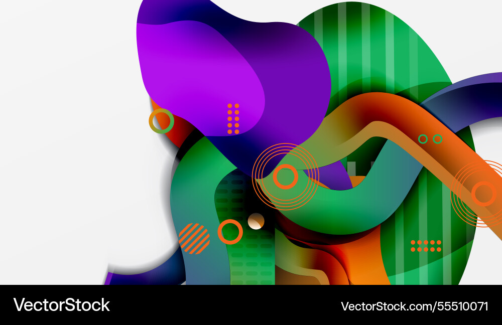 Abstract liquid shapes and lines background Vector Image