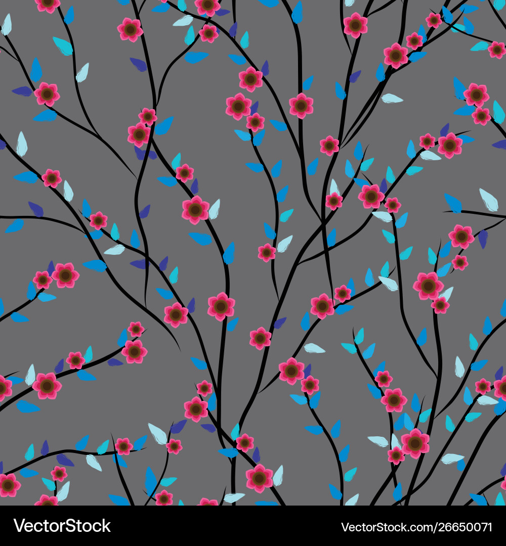 Abstract sakura tree branches pattern Abstract sakura tree branches pattern Vector Image