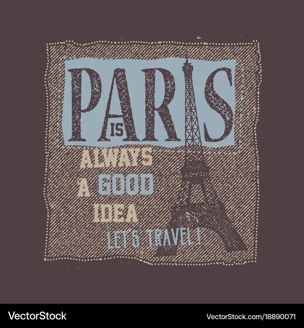 At the eiffel tower Vector Image