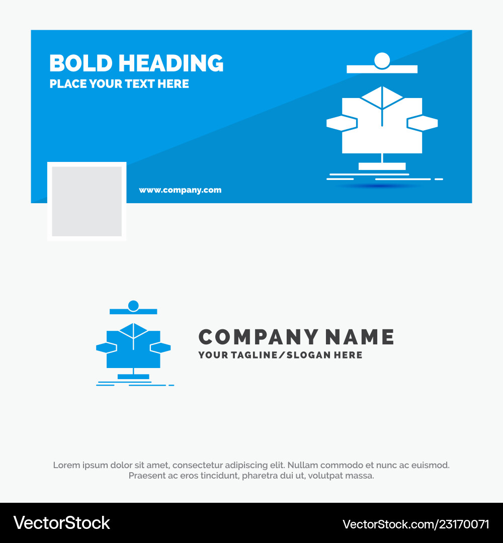 Blue business logo template for algorithm chart Blue business logo template for algorithm chart vector image