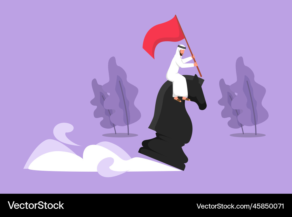 Cartoon flat style drawing motivation arabian Cartoon flat style drawing motivation arabian vector image