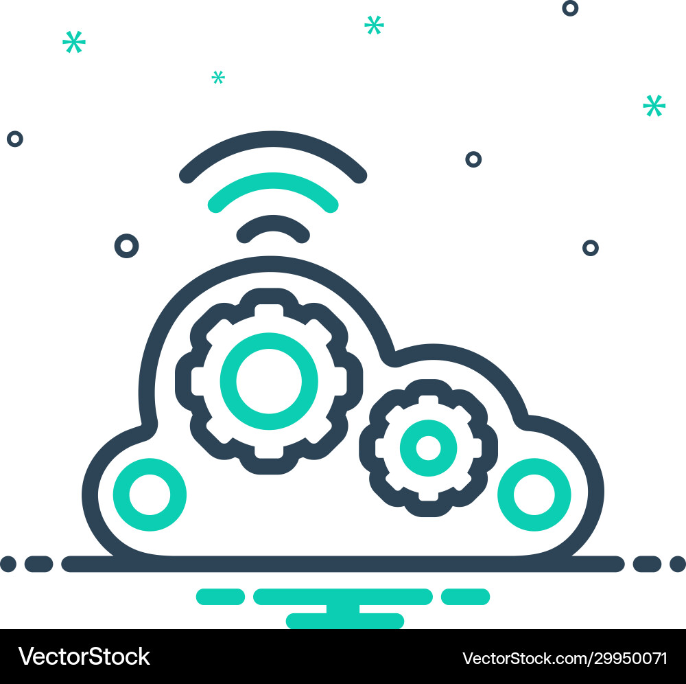 Cloud computing wifi vector image