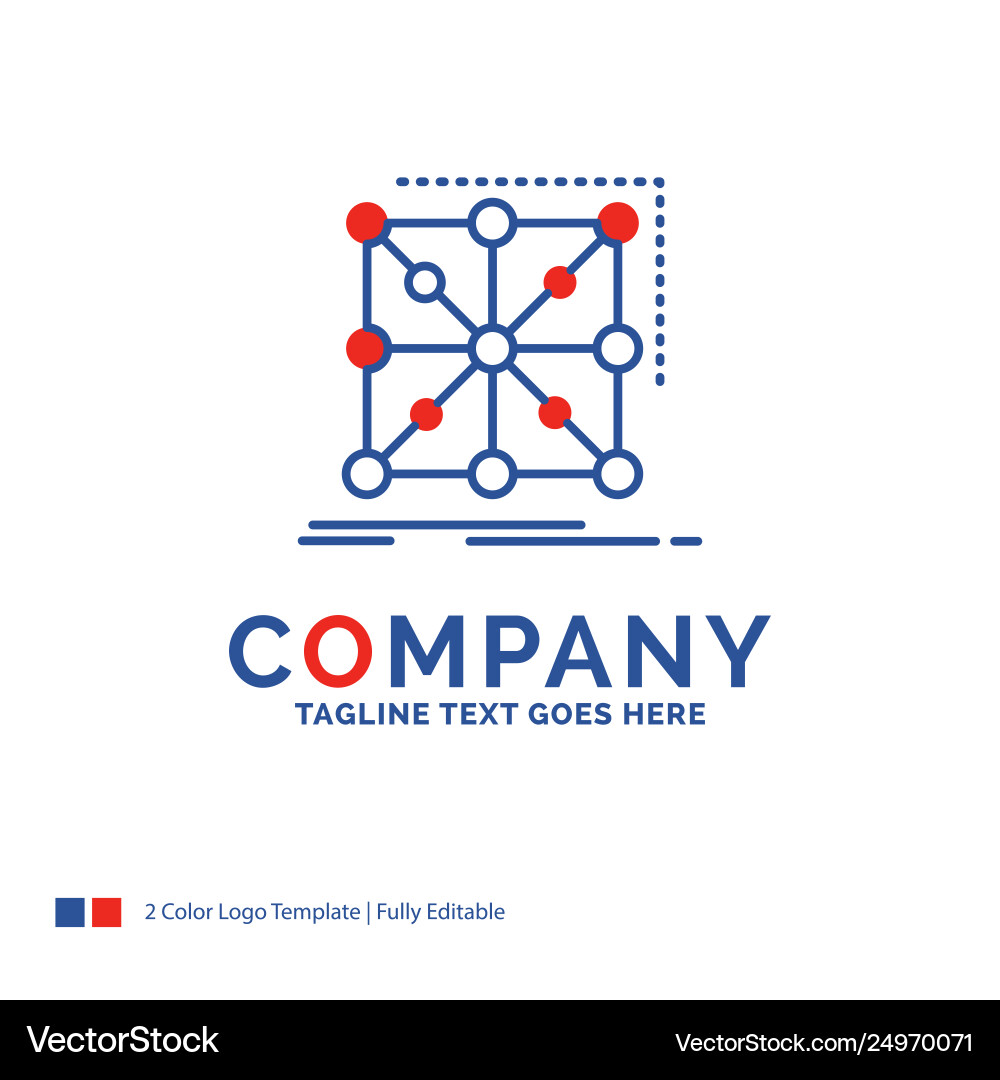 Company name logo design for data framework app Company name logo design for data framework app Vector Image
