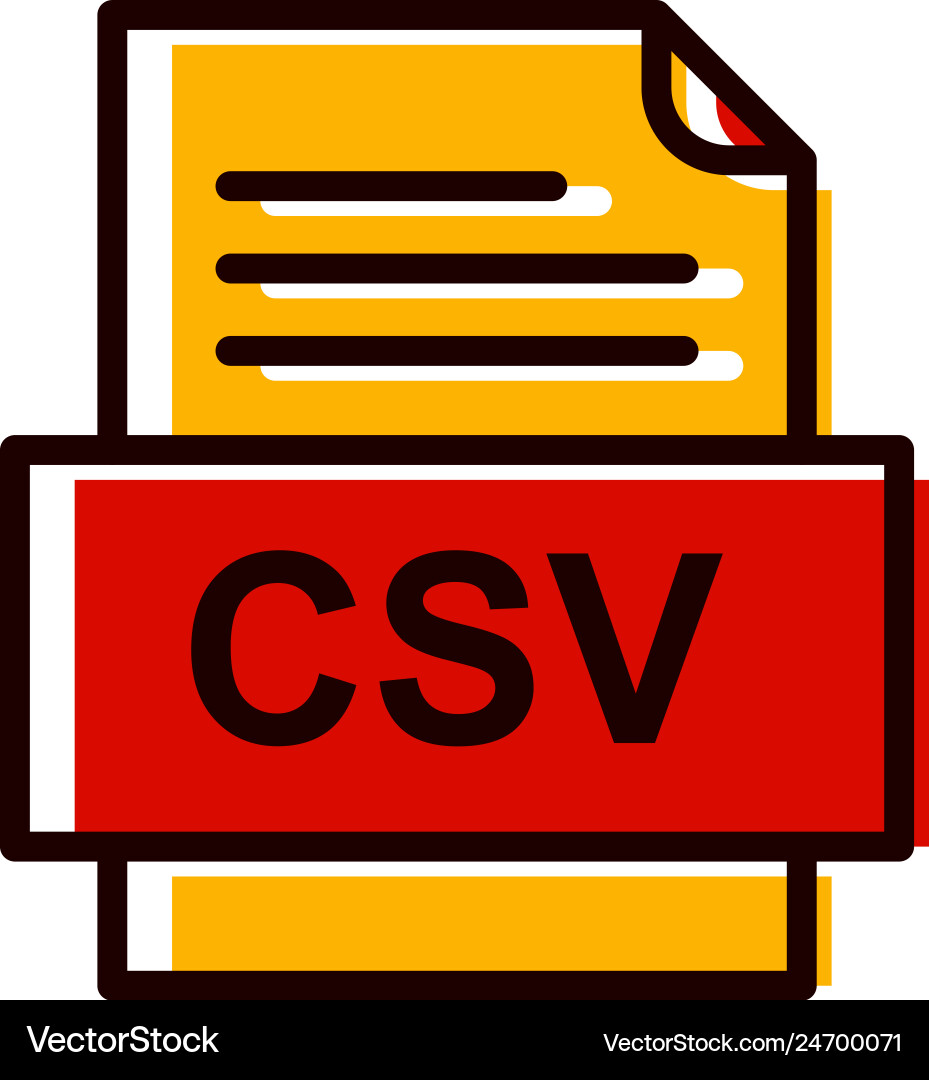 Csv file document icon vector image