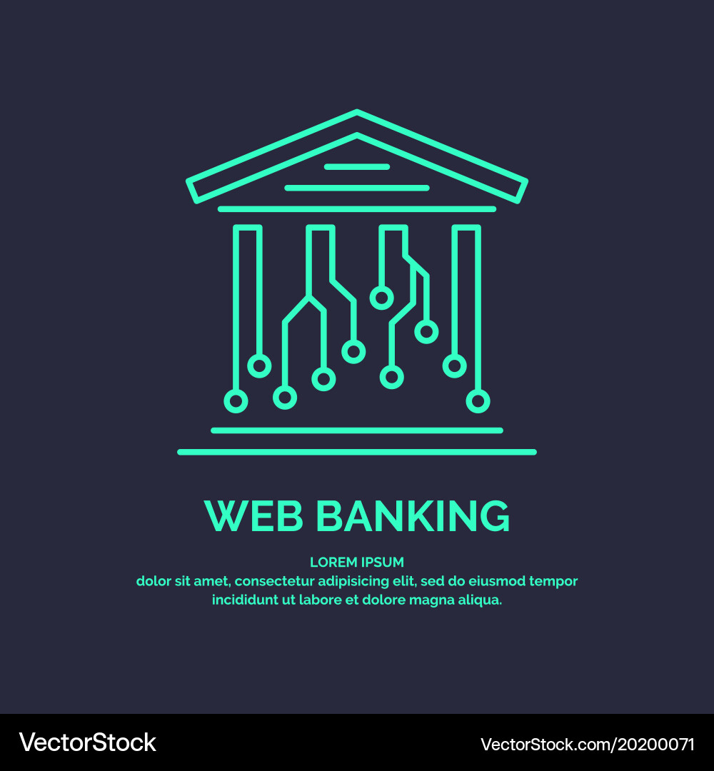 Digital Banking & Cryptocurrency – Royalty-Free Vector | VectorStock