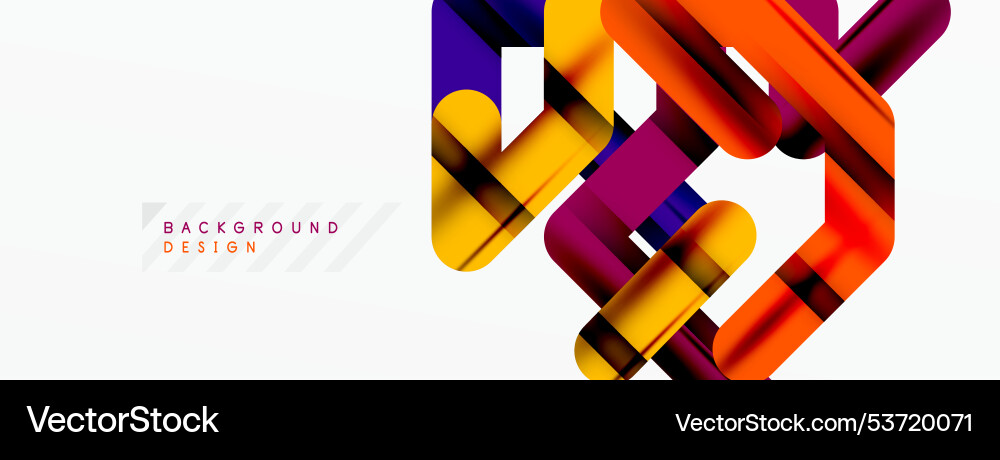 Dynamic colorful lines minimal abstract background Vector Image