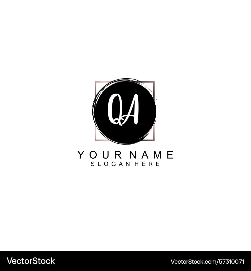Elegant handwritten qa monogram logo collection Elegant handwritten qa monogram logo collection Vector Image