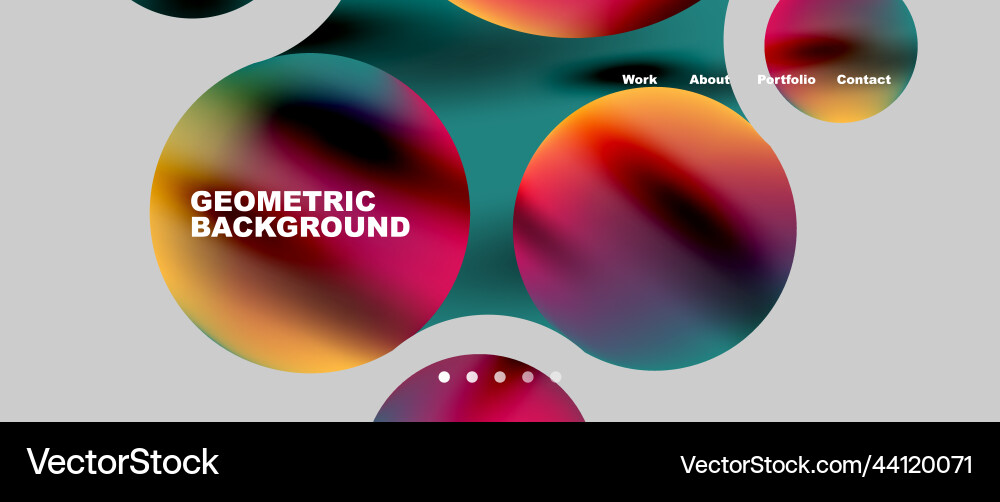 Flowing gradient colors and round elements Flowing gradient colors and round elements vector image