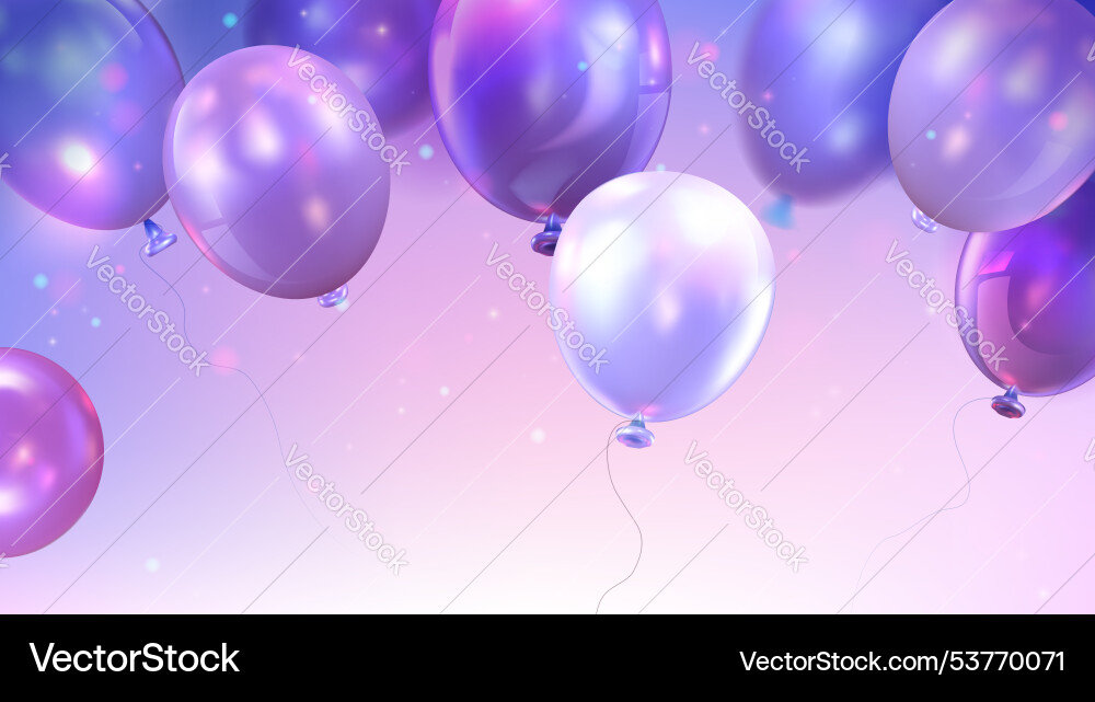 Geburtstag Gratulation Banner mit Ballons Geburtstag Gratulation Banner mit Ballons vektorbild