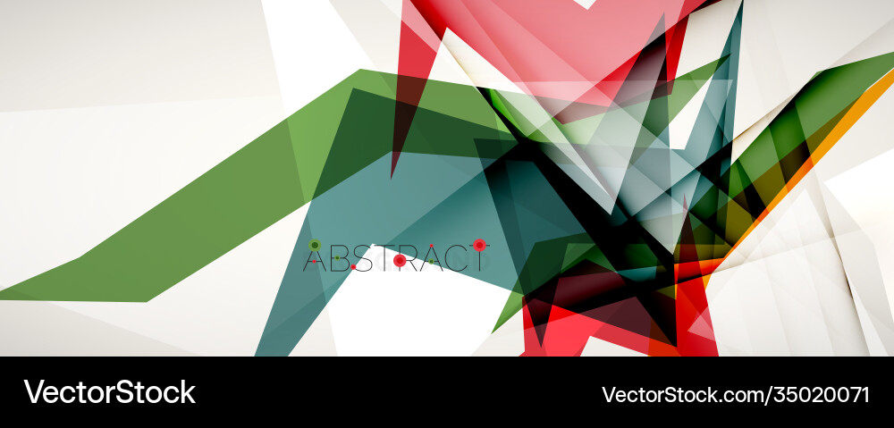 Geometric abstract background color triangle vector image