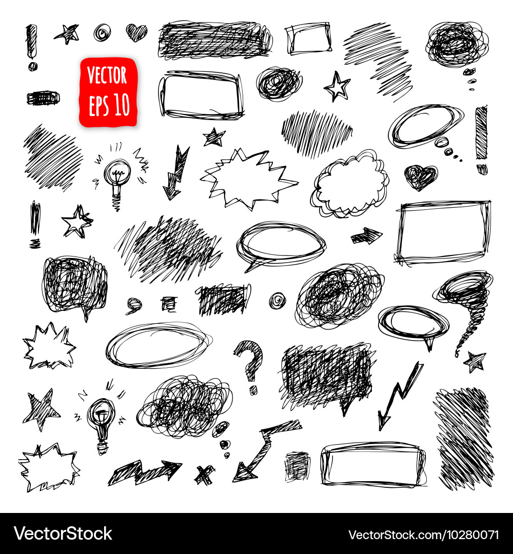 Grunge paint design element set Vector Image