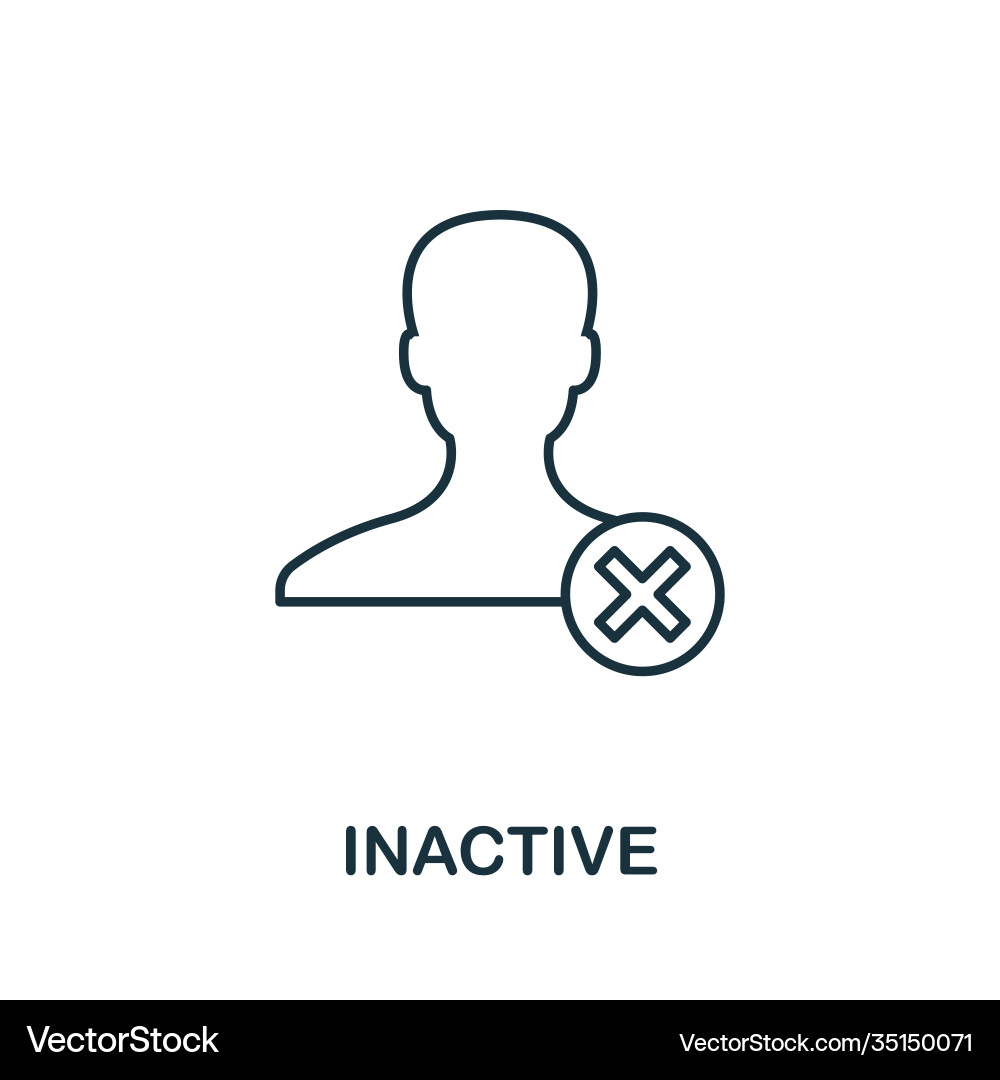 Inactive icon line style element from community vector image