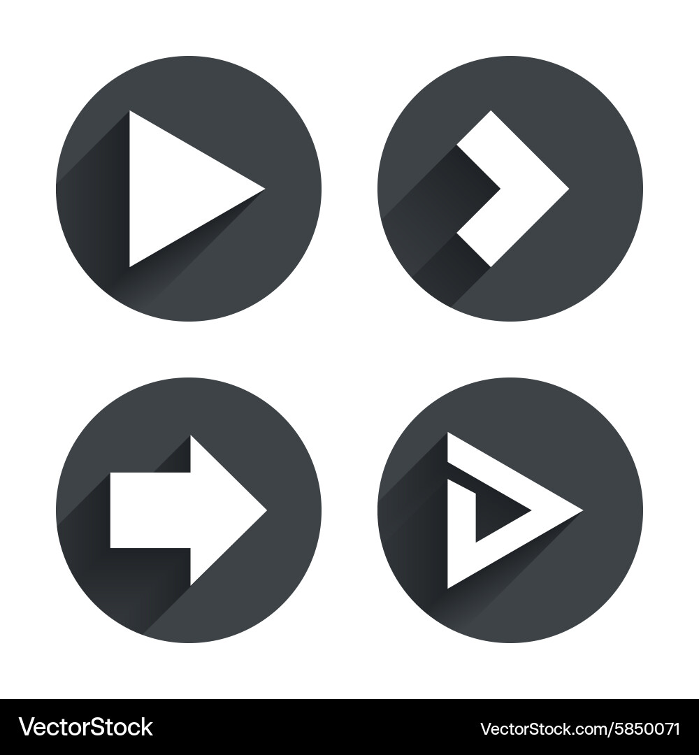 Navigation Arrow Icons - Direction Symbols vector image
