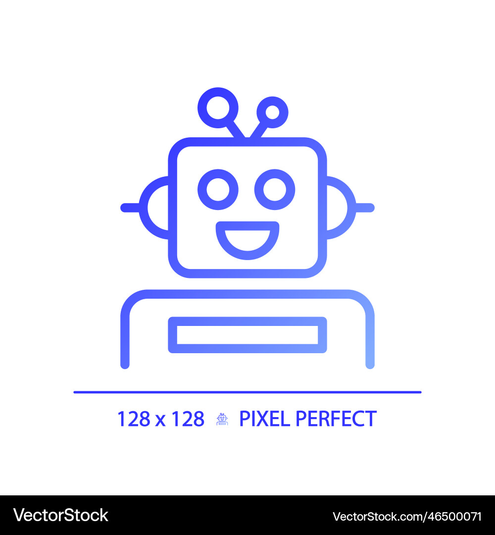 Robotics and stem pixel perfect gradient linear Robotics and stem pixel perfect gradient linear vector image