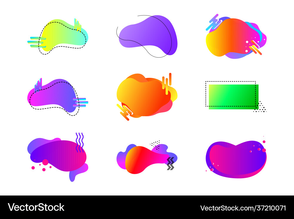 Set modern memphis abstract shape with copy Vector Image