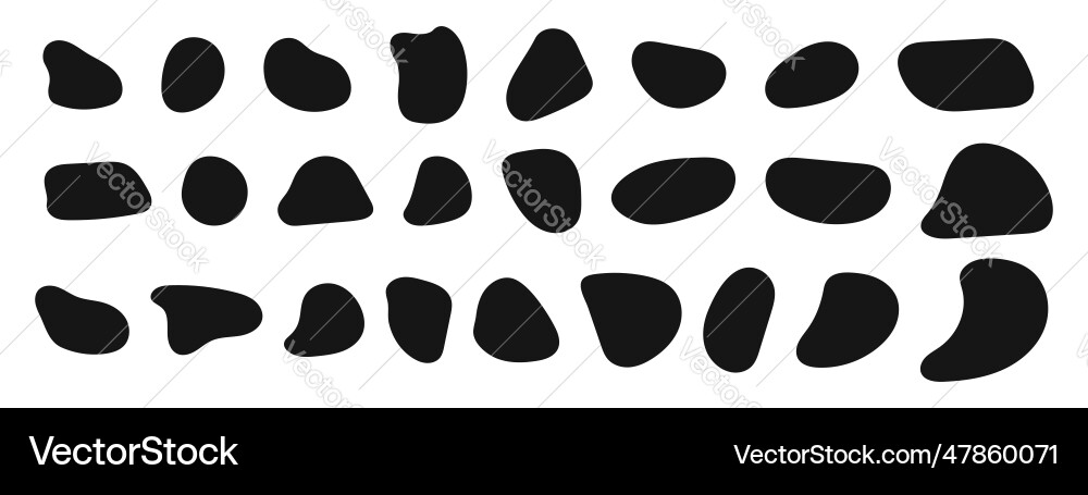 Set of irregular shapes organic blobs liquid Set of irregular shapes organic blobs liquid vector image