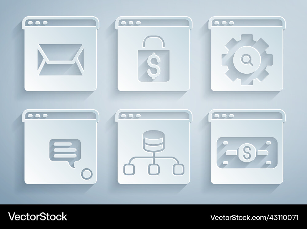 Set server data browser setting new chat Set server data browser setting new chat vector image