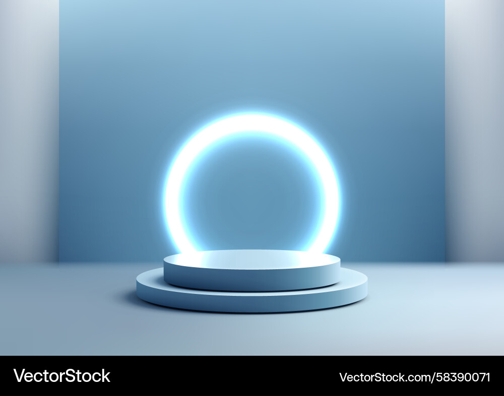 Tech Podium Display Vector Image