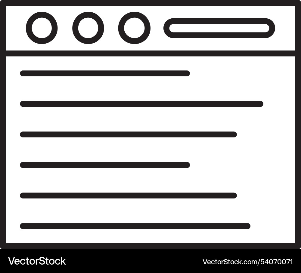 Web browser line icon design Vector Image