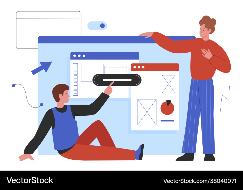 Webdesign-Entwicklung Website Projektprozess Webdesign-Entwicklung Website Projektprozess vektorbild