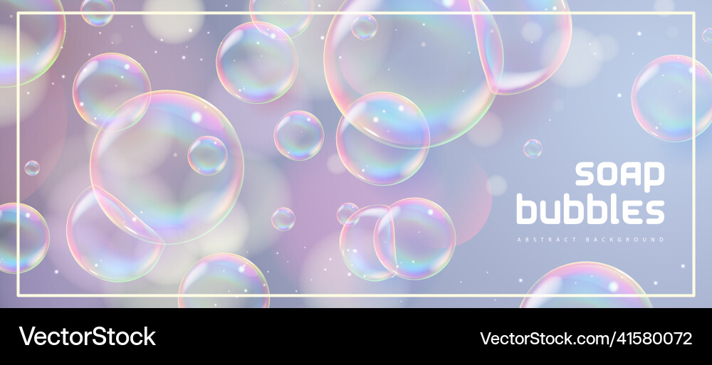 Abstract background with realistic soap bubbles Abstract background with realistic soap bubbles vector image
