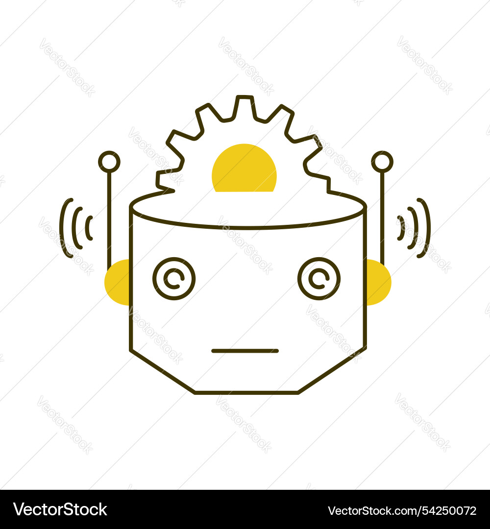 Ai robotics avatar for automation icon design Vector Image