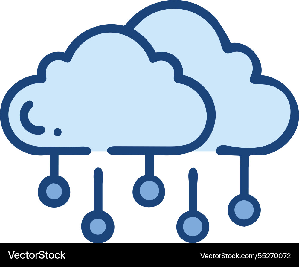 Cloud Computing Netzwerkdatenverbindung vektorbild