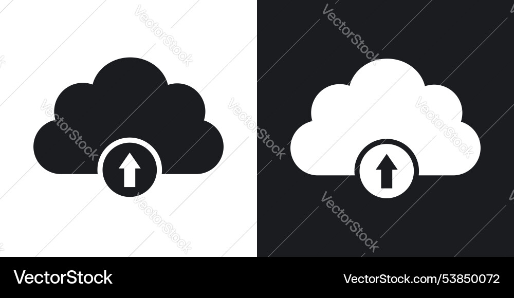 Cloud upload icon set vector image