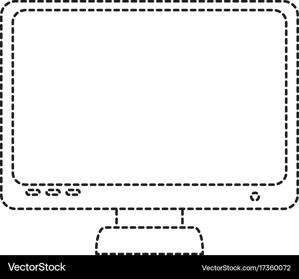 Computer display isolated icon Vector Image