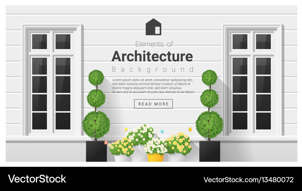 Elements of architecture window background 19 vector image