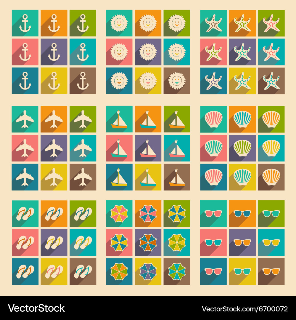 Flat with shadow concept and mobile application vector image