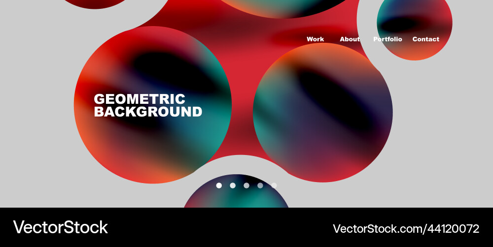 Flowing gradient colors and round elements Vector Image
