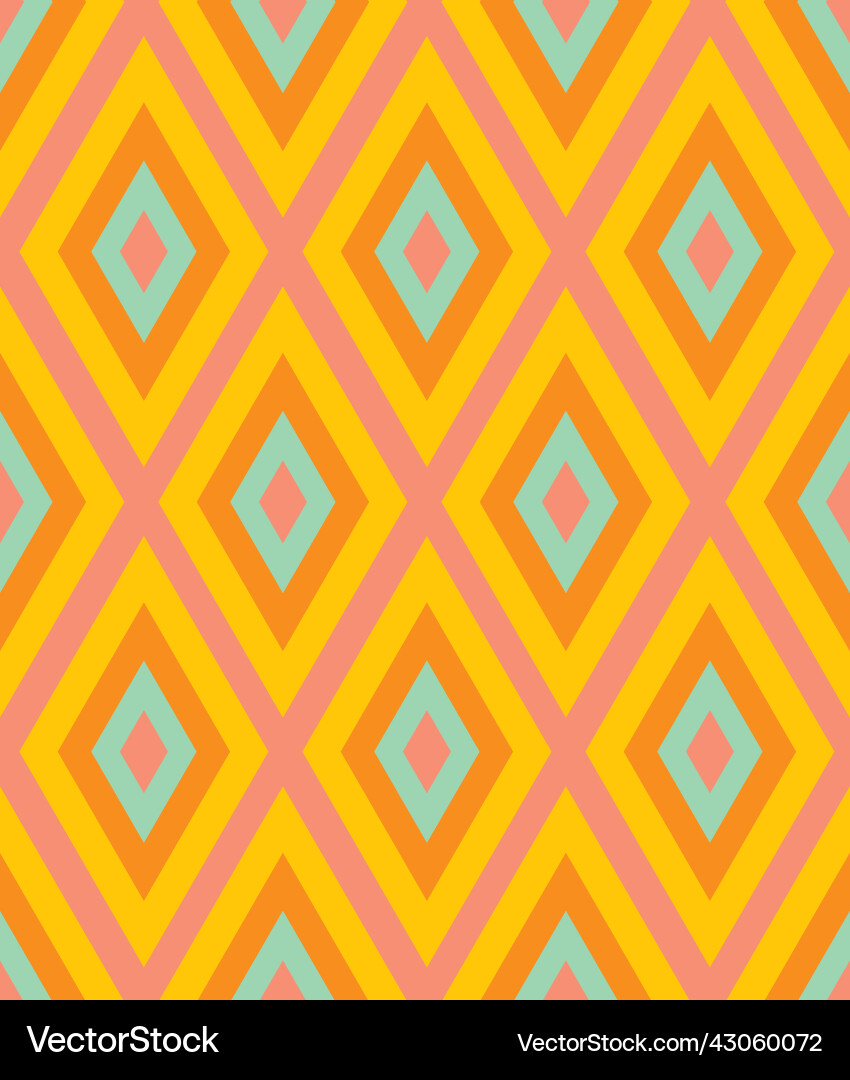 Happy colorful geometric diamond pattern Happy colorful geometric diamond pattern vector image