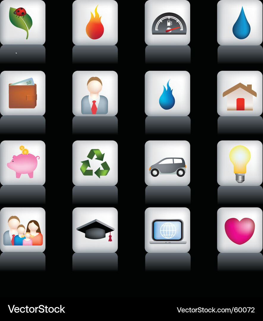 Home buttons Royalty Free Vector Image - VectorStock