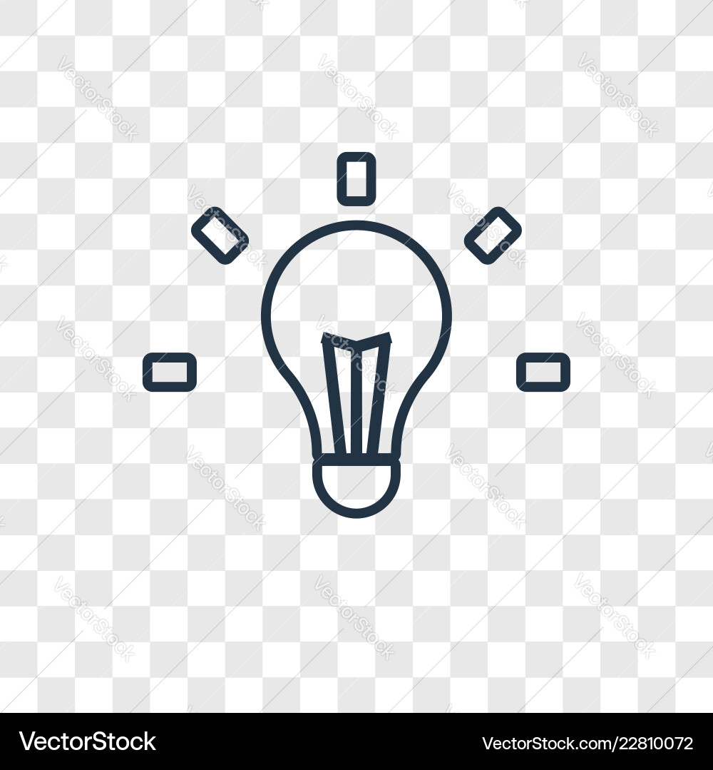 Idea concept linear icon isolated on transparent vector image