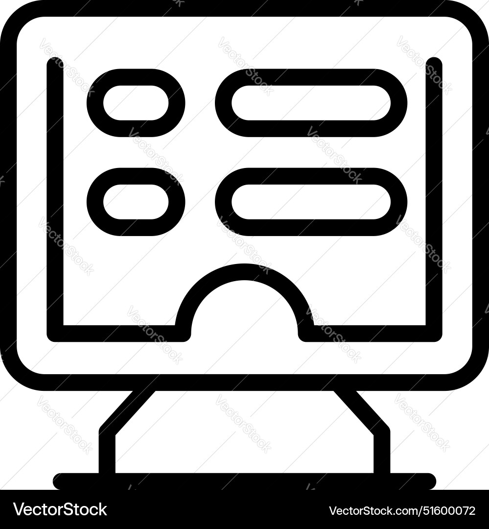 Interactive whiteboard displaying a checklist Vector Image