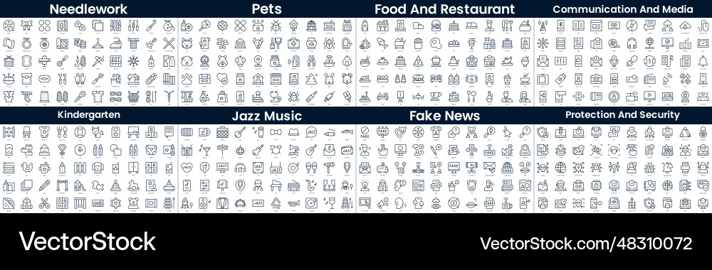 Linear style icons pack in this bundle include Linear style icons pack in this bundle include vector image