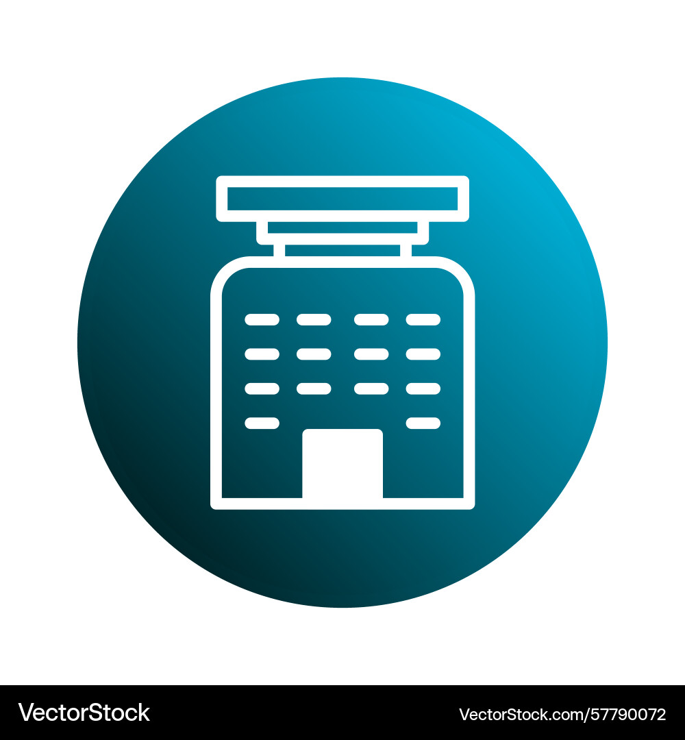 Modern architecture design in teal gradient Vector Image