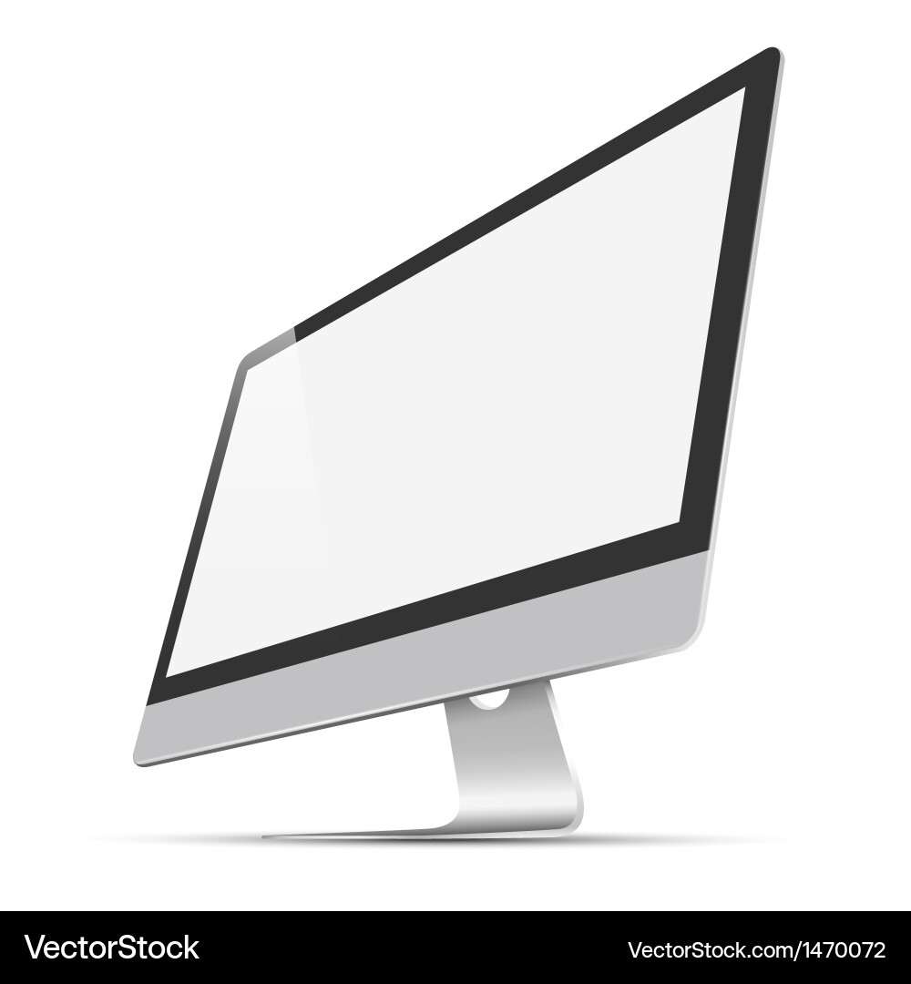 Modern widescreen lcd monitor vector image