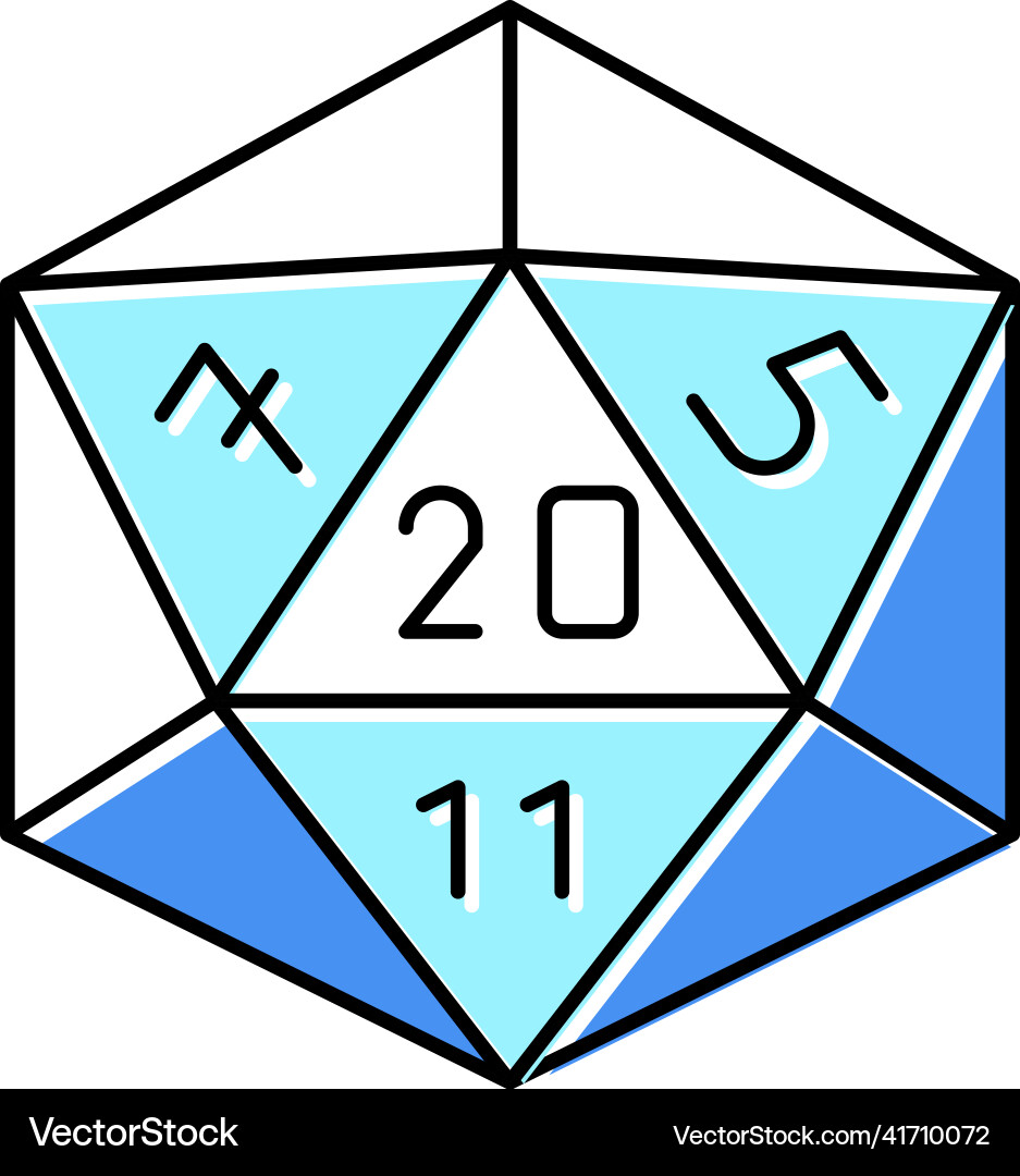Numerology geek color icon Vector Image
