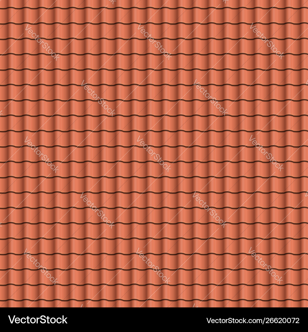 Red Roof Tile Texture - Seamless Pattern vector image