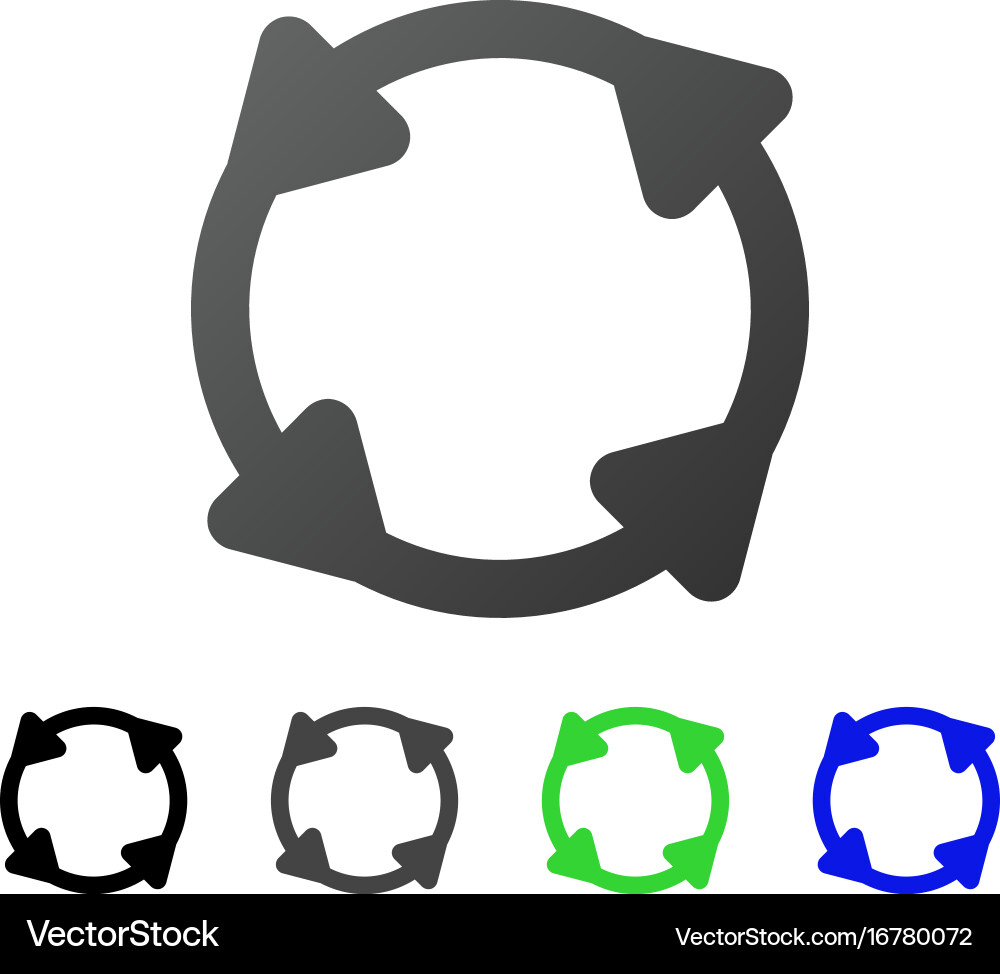 Rotate flat gradient icon vector image
