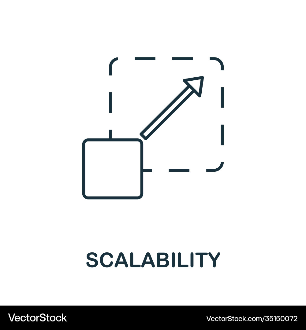 Scalability icon line style element from vector image